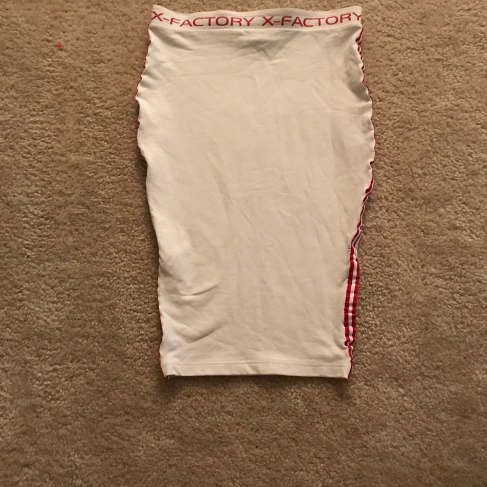Pencil white skirt